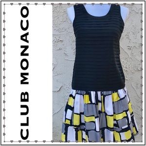 Club Monaco Silk top & skirt